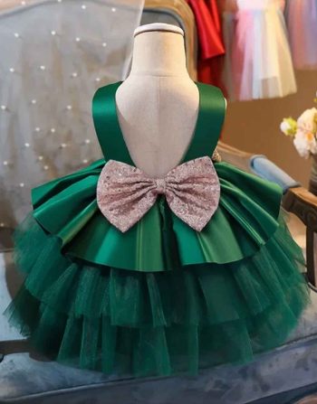 Robe Princesse Rouge Bébé Fille, Noël, 1Er Anniversaire (1-5 Ans)